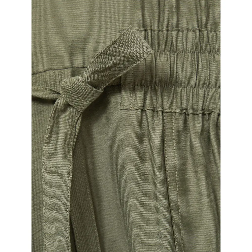 REISS CECILIA Shirred Waist Midi Shirt Dress
